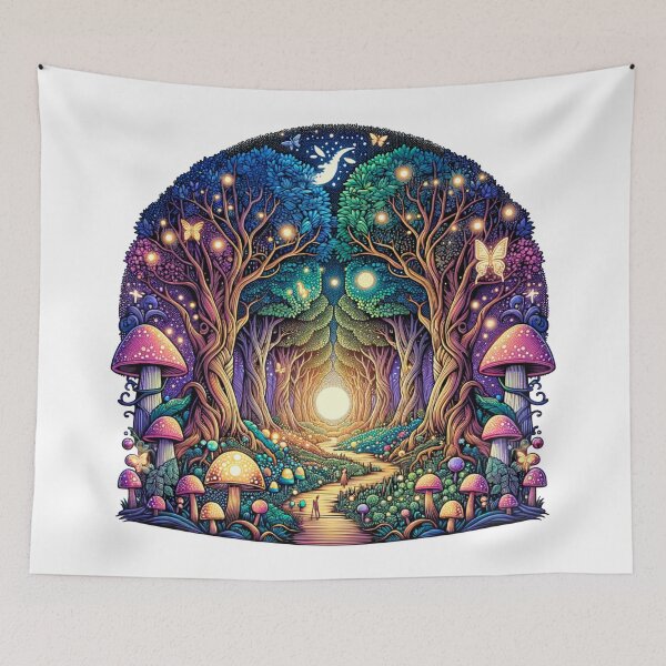 Item preview, Magical Forest with Towering Trees and Hidden Pathways designed and sold by Philip-p22.