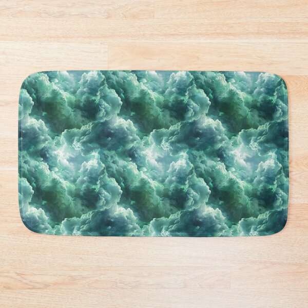 Item preview, Green Atmospheric Clouds, Seamless Pattern designed and sold by patternicco.