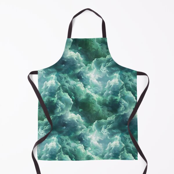 Item preview, Green Atmospheric Clouds, Seamless Pattern designed and sold by patternicco.