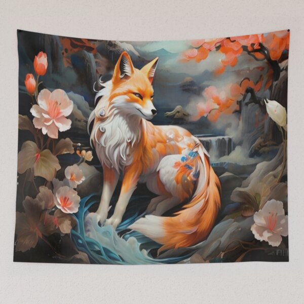 Item preview,  A mythical being in the form of a Japanese fox. designed and sold by Cherryblossom50.