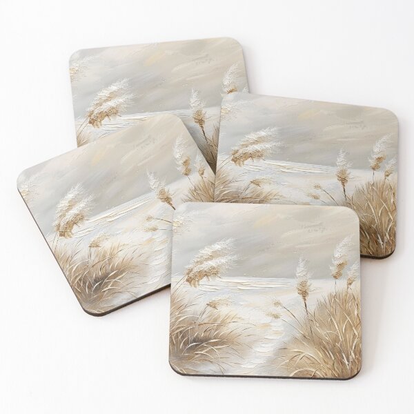 Item preview, Sea Oats Beach Scenery Neutral Print designed and sold by MargaretWiktor.