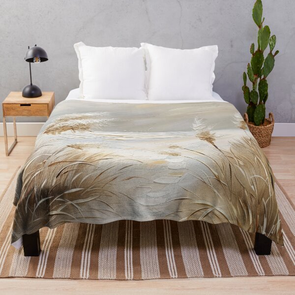 Item preview, Sea Oats Beach Scenery Neutral Print designed and sold by MargaretWiktor.