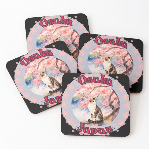 Item preview, Osaka Japan Cherry Blossom Cat designed and sold by LivingRoomZoo.