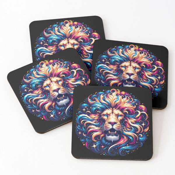 Item preview, Roaring Lion with a Mane Made of Swirling Galaxies  designed and sold by Philip-p22.