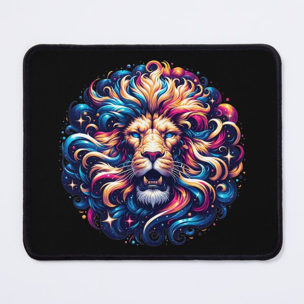Item preview, Roaring Lion with a Mane Made of Swirling Galaxies designed and sold by Philip-p22.