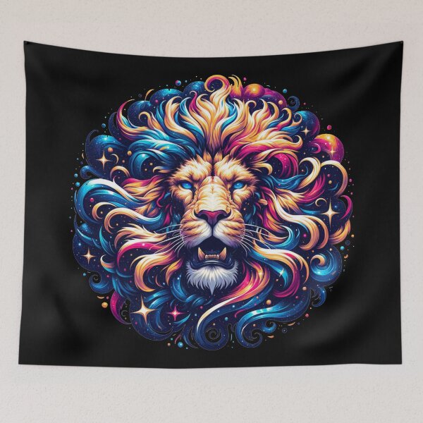 Item preview, Roaring Lion with a Mane Made of Swirling Galaxies  designed and sold by Philip-p22.