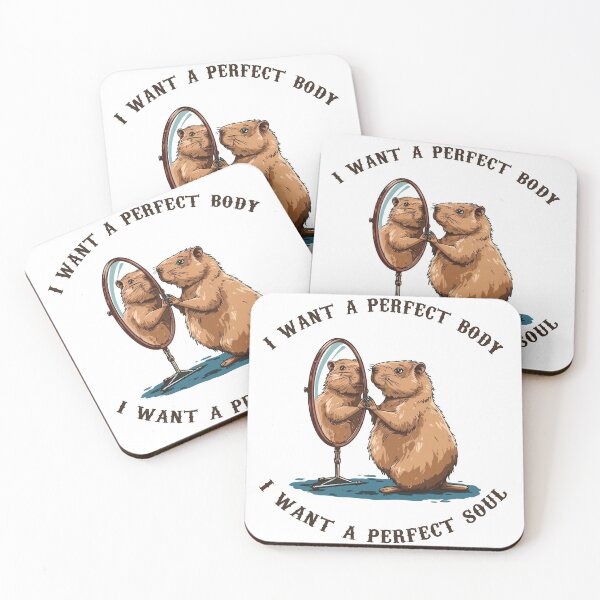 Item preview, Capybara i want a perfect body i want a perfect soul  designed and sold by GlowinUp Shop.