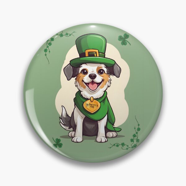 Item preview, Cute dog in st. patrick hat and cape, dog lovers, st.patrick day designed and sold by AnettPr.