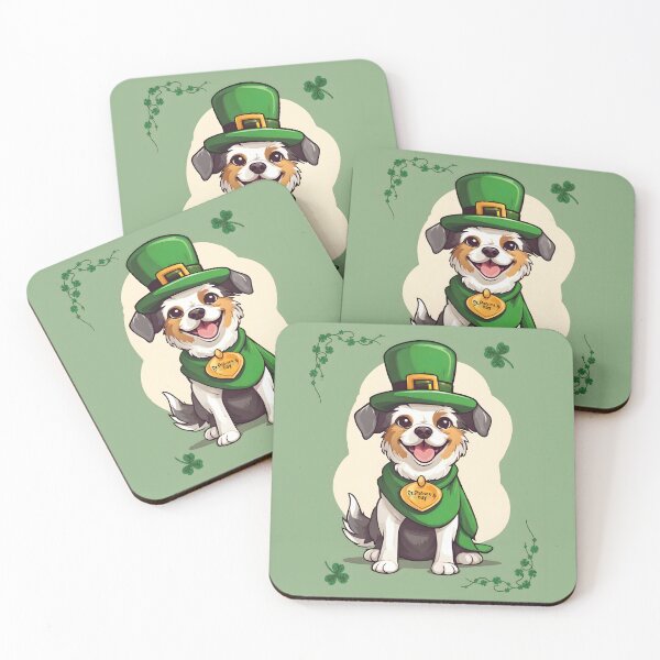 Item preview, Cute dog in st. patrick hat and cape, dog lovers, st.patrick day designed and sold by AnettPr.