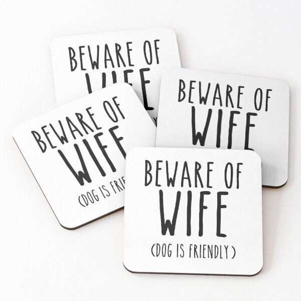 Item preview, Beware of Wife Dog is Friendly designed and sold by LaurenElin.