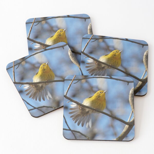Item preview, Pine Warbler with Fanned Tail Feathers designed and sold by Birds-by-Bovi.