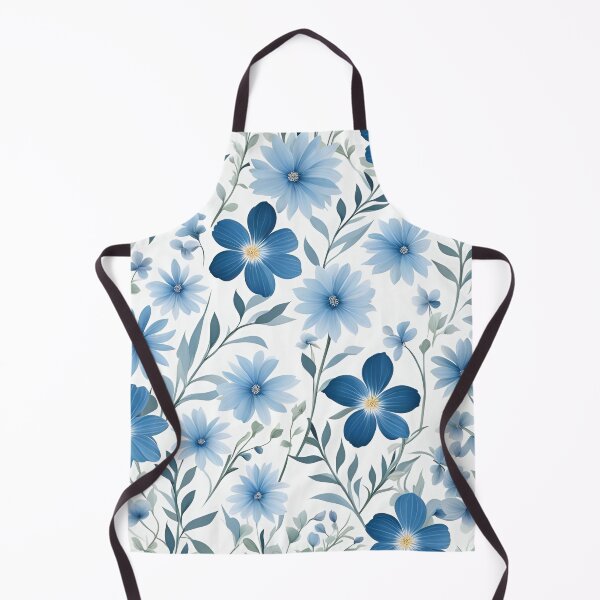 Item preview, A Delicate Pastel Blue Floral Pattern designed and sold by Warriorgal.