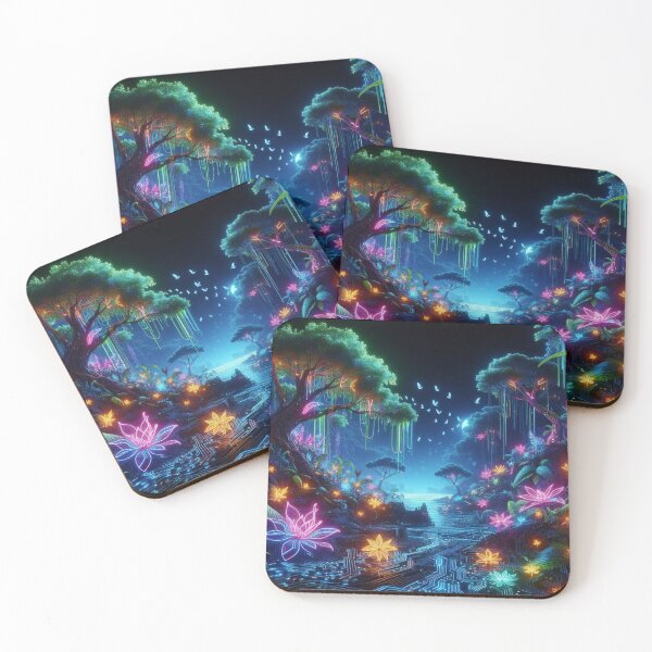 Item preview, LuminaScape: Neon Enchantment in the Digital Wild designed and sold by Rui Fernandes.