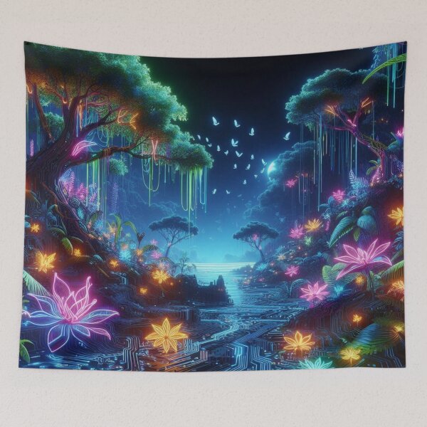 Item preview, LuminaScape: Neon Enchantment in the Digital Wild designed and sold by Rui Fernandes.