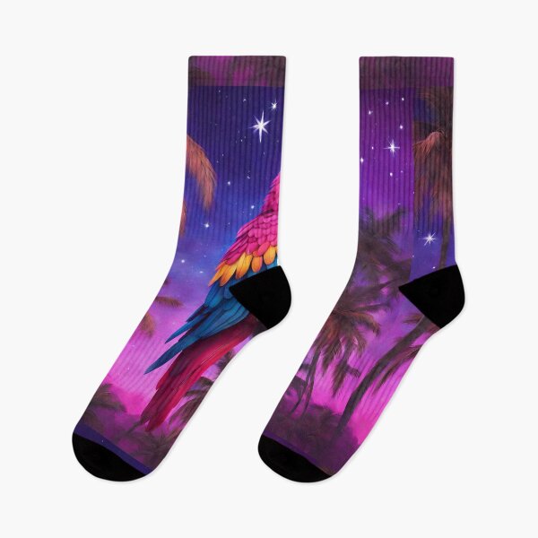 Item preview, Copy of Copy of Parrot and palms at evening, sky fall of stars, exotic vibes designed and sold by Sugar Wisdom .