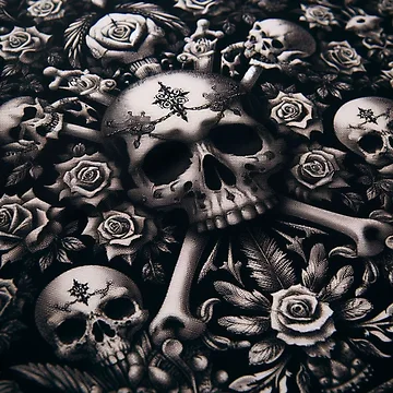 Artwork thumbnail, Obsidian Reverie: Gothic Pattern by Rui Fernandes