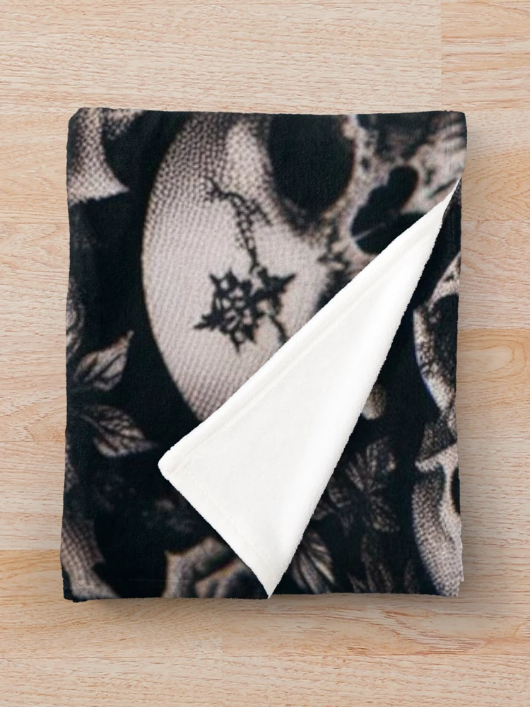 Thumbnail 3 of 6, Throw Blanket, Obsidian Reverie: Gothic Pattern designed and sold by Rui Fernandes.