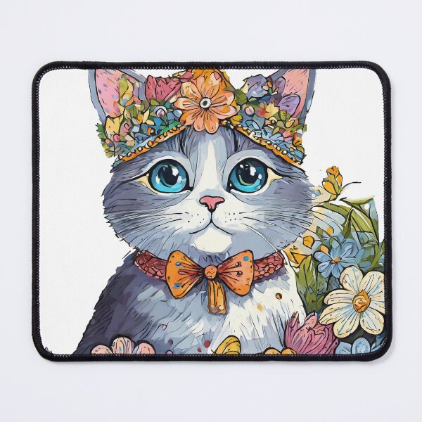 Item preview, Kitten Floral Queen designed and sold by omerfdln34.