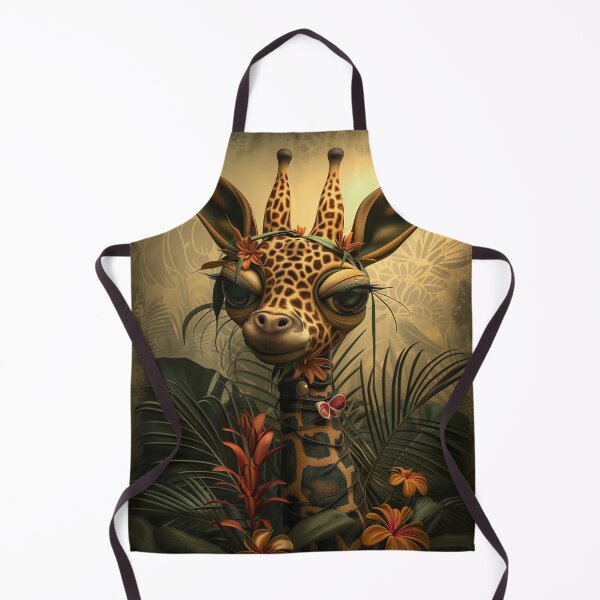 Item preview, Illustration of a cute and tropical giraffe, tropical flowers and plants. designed and sold by David-CoBo.