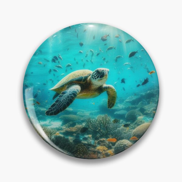Item preview, Verdant Voyager - Turtle in Lush Seagrass designed and sold by ProgressMagnet.