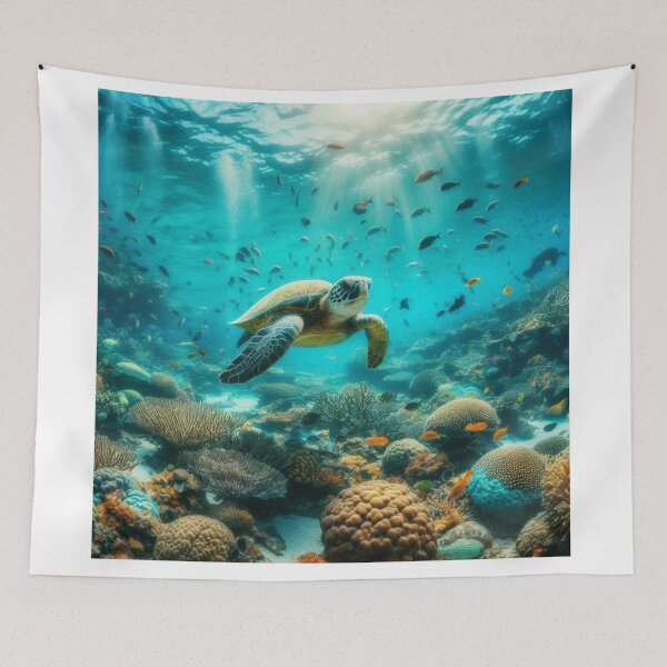 Item preview, Verdant Voyager - Turtle in Lush Seagrass designed and sold by ProgressMagnet.