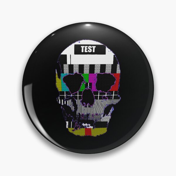 Item preview, TV Test Pattern anti TV Skull designed and sold by AnthonyBertram.