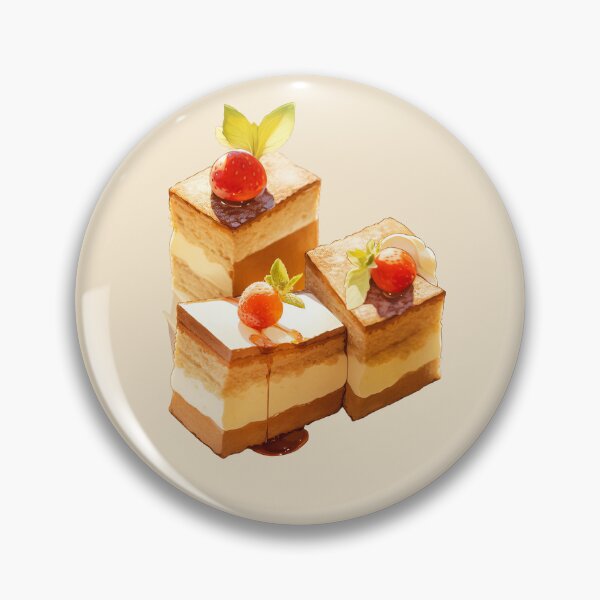 Item preview, Slices of Tiramisu or Cake Pieces with Strawberries designed and sold by NomNomSticker.