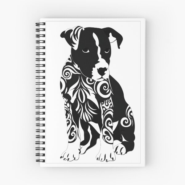 Item preview, black and white dog designed and sold by MateLDN.