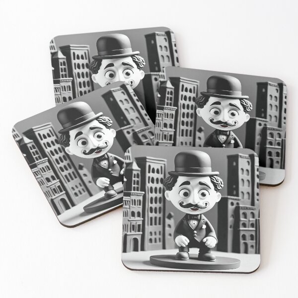 Item preview, Monochrome Miniature: A Vintage Comedy Icon designed and sold by opulantorbit.