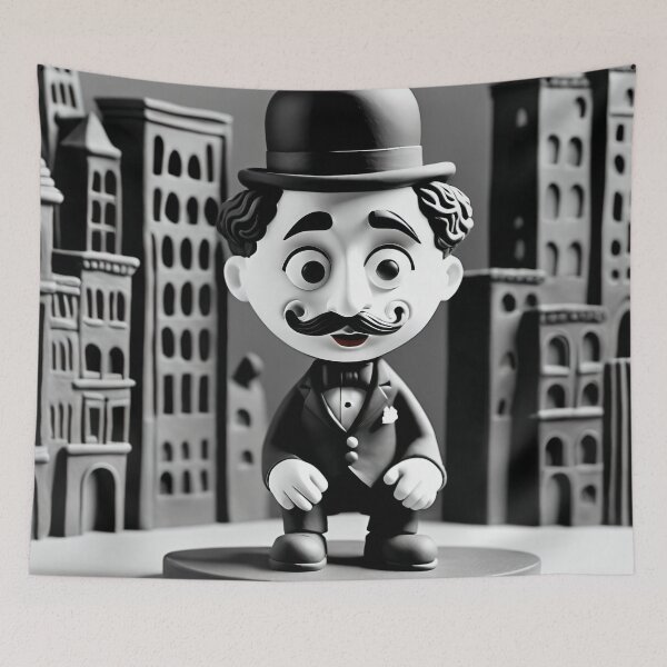 Item preview, Monochrome Miniature: A Vintage Comedy Icon designed and sold by opulantorbit.