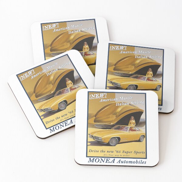 Item preview, 1965 car poster - Monea Super Sports Coupe golden designed and sold by Museum Of Non-Existing Art.