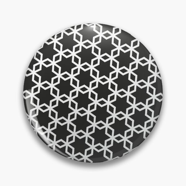Item preview, Black & White Merkaba Joined Overlapping Hexagons Limitless Seams designed and sold by Alchemy-A-La-G.