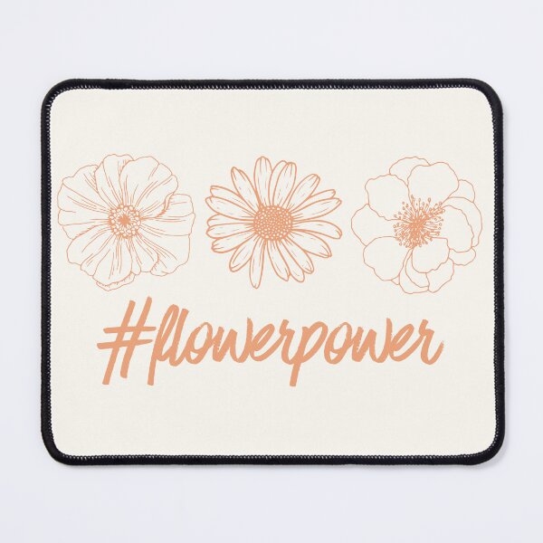 Item preview, Wildflower Illustration - Flower Power - Peach on OffWhite designed and sold by Chrystel L Art.