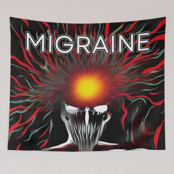 Item preview, Migraine Art "Sturmkopf" Chronic Pain Illness Spoonie Spoon Theory Headache designed and sold by InterpreTees.