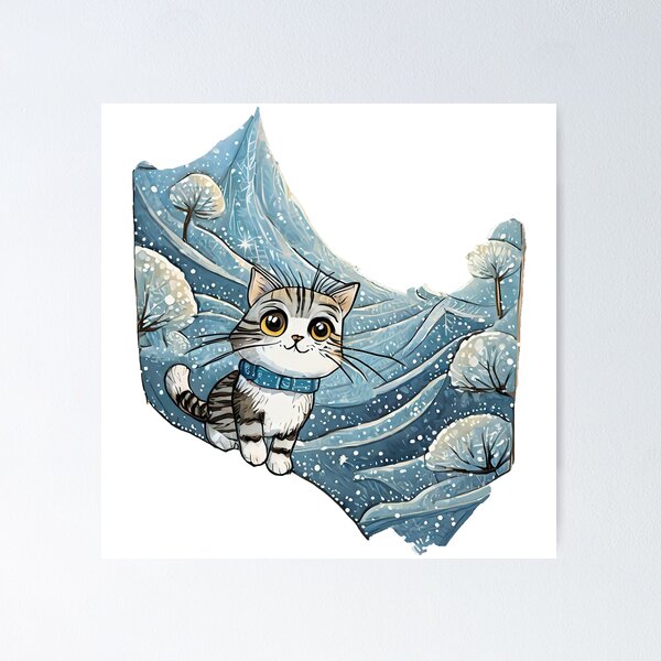 Item preview, Snowy Forest Cat  designed and sold by omerfdln34.