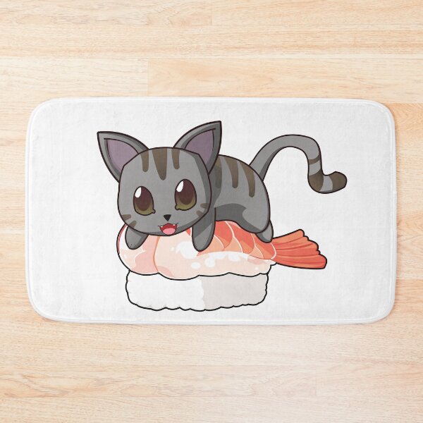 Item preview, Gray Cat Shrimp Sushi designed and sold by myanko.