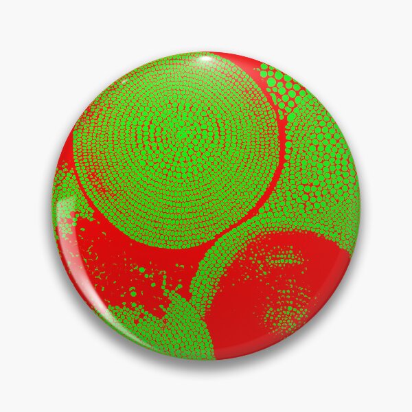 Item preview, Vibrant Abstract Circles - Bright Green, Red designed and sold by LangfordVenfour.