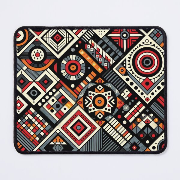 Item preview, Abstract Geometric Patchwork Canvas designed and sold by Gold Turtle  Lina.