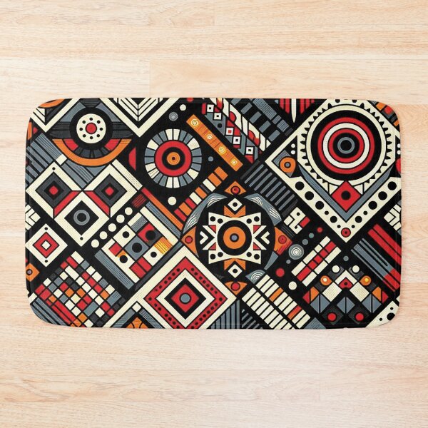Item preview, Abstract Geometric Patchwork Canvas designed and sold by Gold Turtle  Lina.