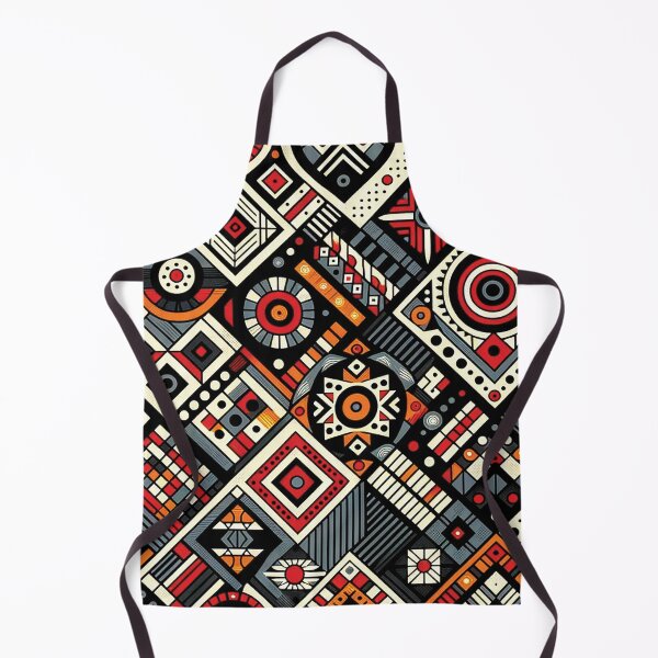 Item preview, Abstract Geometric Patchwork Canvas designed and sold by Gold Turtle Lina.