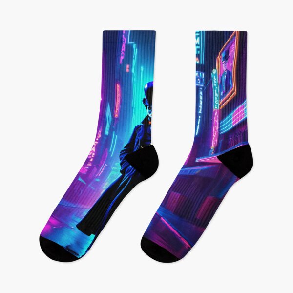 Item preview, Neon Nocturne: The Enigmatic Wanderer designed and sold by opulantorbit.