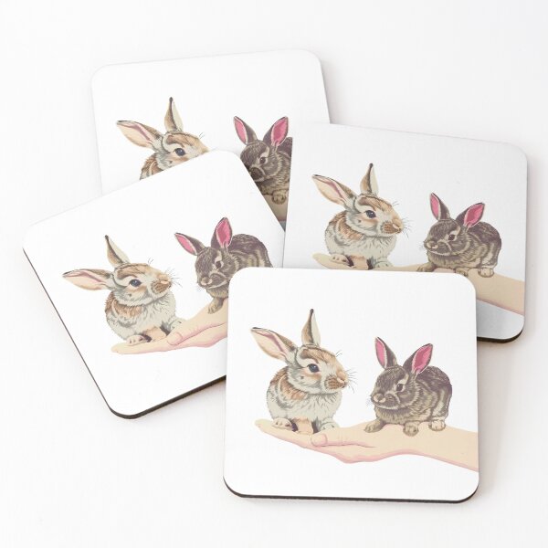 Item preview, White and brown Bunny Rescue Wonderful Art Design designed and sold by RadiantRevArt ⭐⭐⭐⭐⭐.