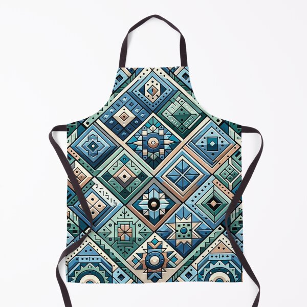 Item preview, Aztec-Inspired Geometric Quilt Canvas designed and sold by Gold Turtle  Lina.