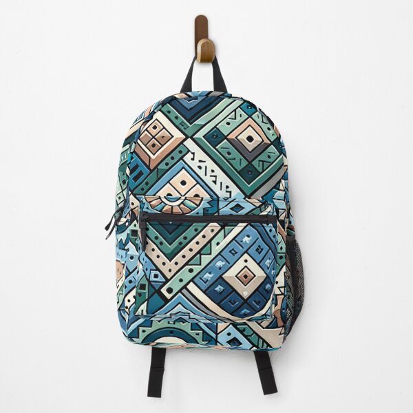 Item preview, Aztec-Inspired Geometric Quilt Canvas designed and sold by Gold Turtle Lina.