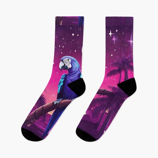 Item preview, Copy of Parrot and palms at evening, sky fall of stars, exotic vibes designed and sold by Sugar Wisdom .