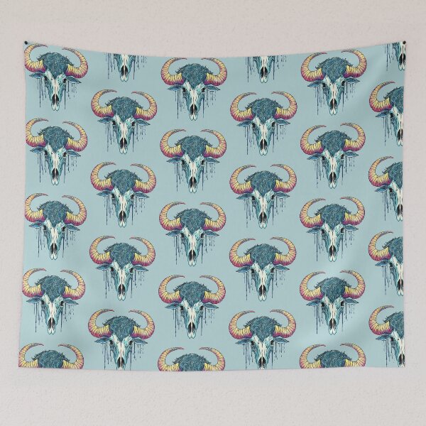 Item preview, Buffalo skull colorful designed and sold by AngeMNunez.