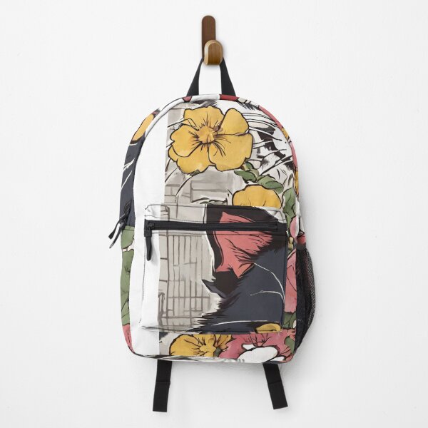 Item preview, Smiling Japanese Cat the samurai warrior catana with flowers designed and sold by Catana lover.