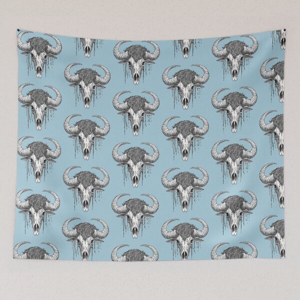 Item preview, Buffalo skull black designed and sold by AngeMNunez.