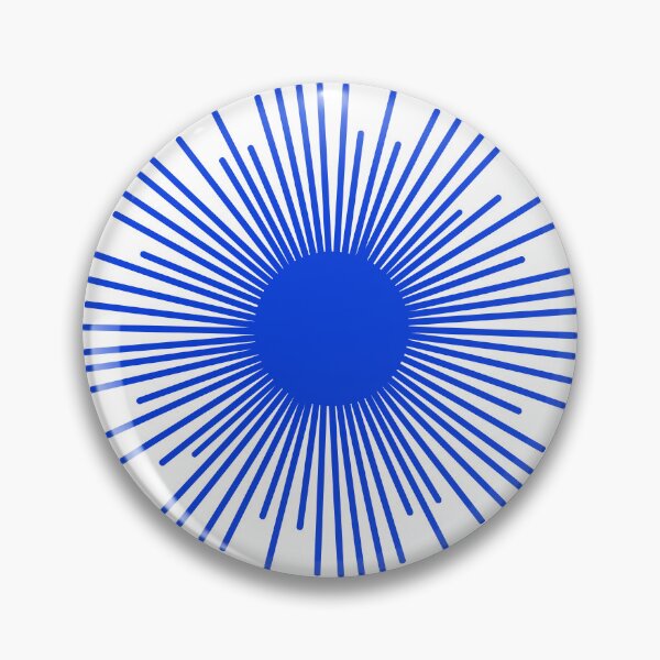 Item preview, Royal Blue Mid Century Modern Minimal Sunburst Retro Sun  designed and sold by kierkegaard.