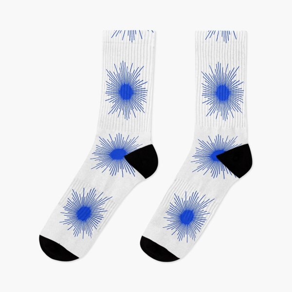 Item preview, Royal Blue Mid Century Modern Minimal Sunburst Retro Sun  designed and sold by kierkegaard.